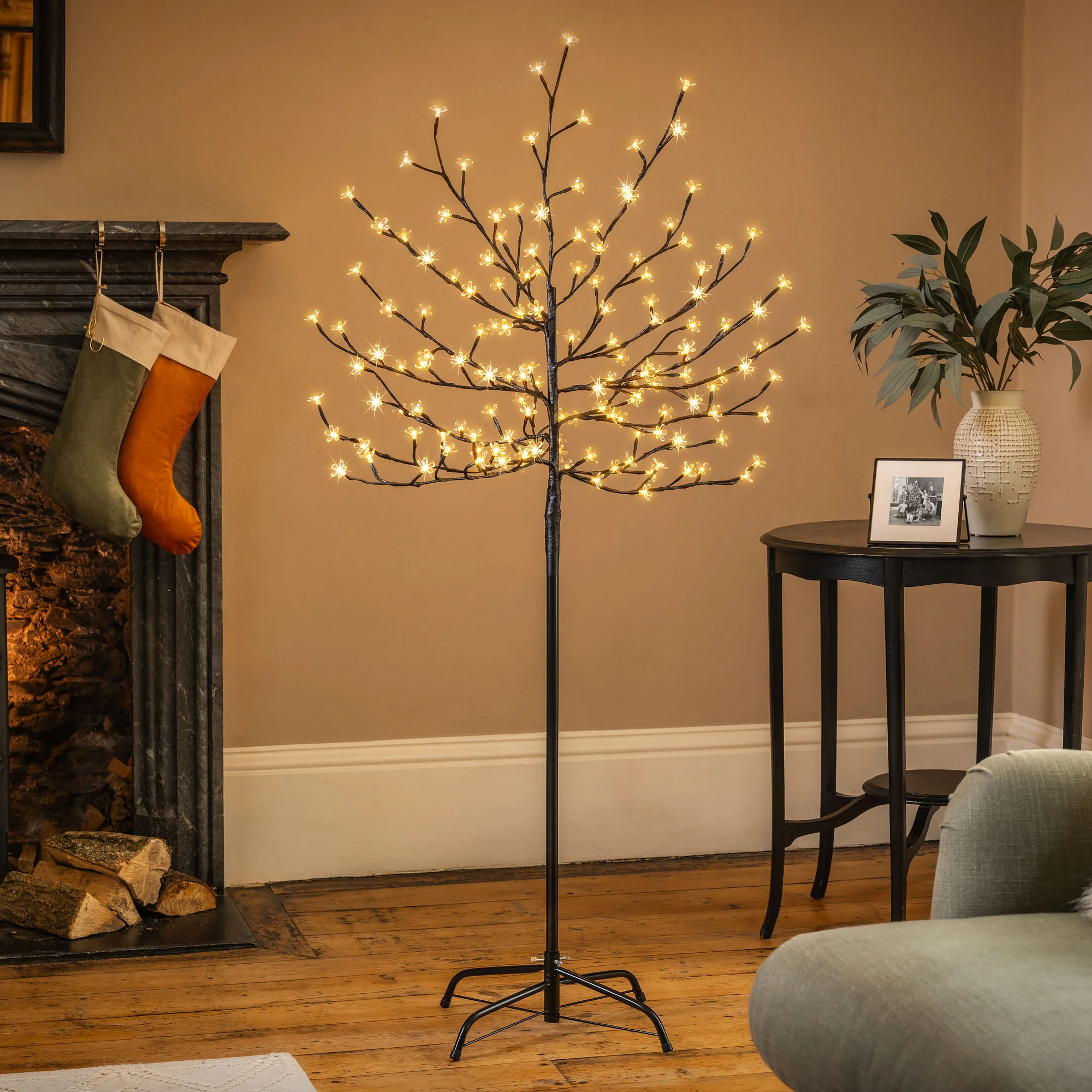 Warm White LED Cherry Blossom Tree - Image 4