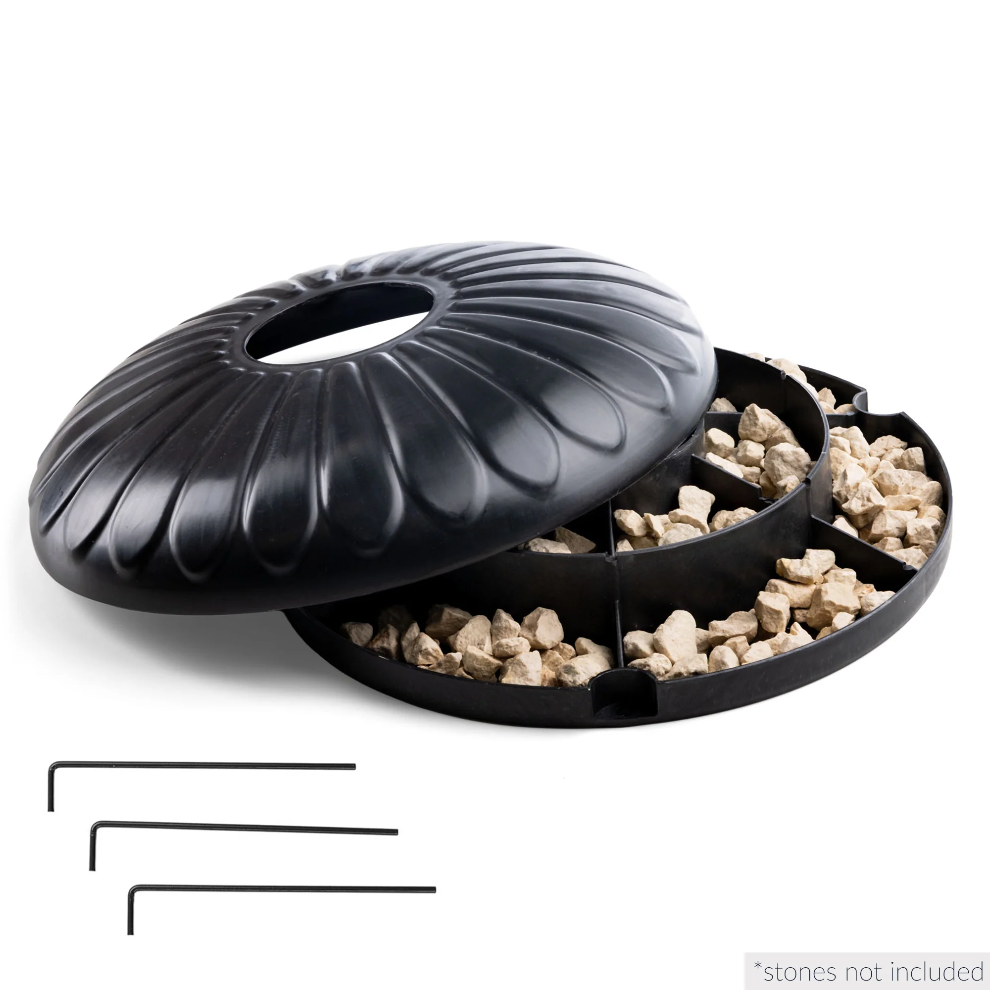 Weightable Clamshell Resin Bird Bath - Image 4