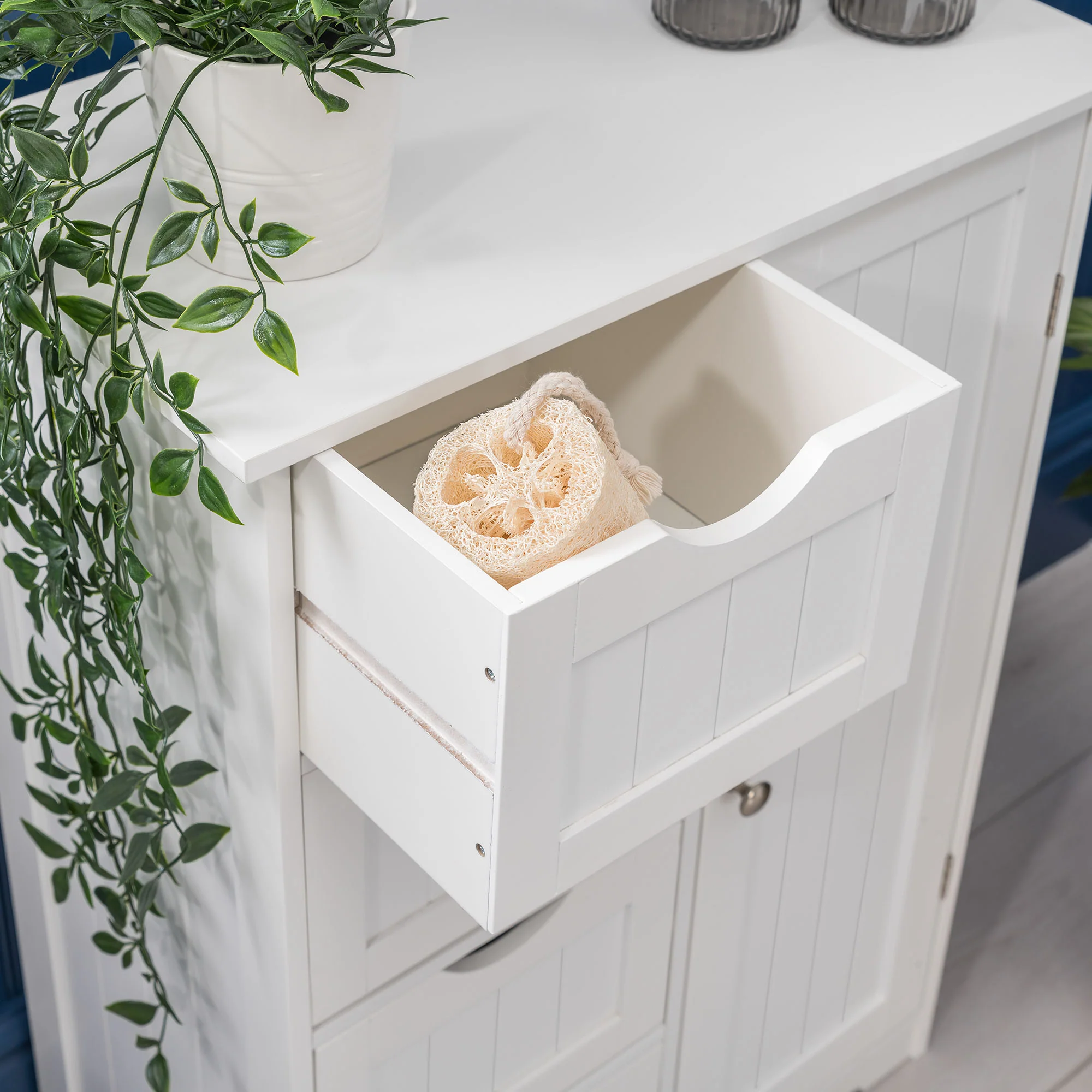 Clovelly White Bathroom Drawer Cabinet - Image 4