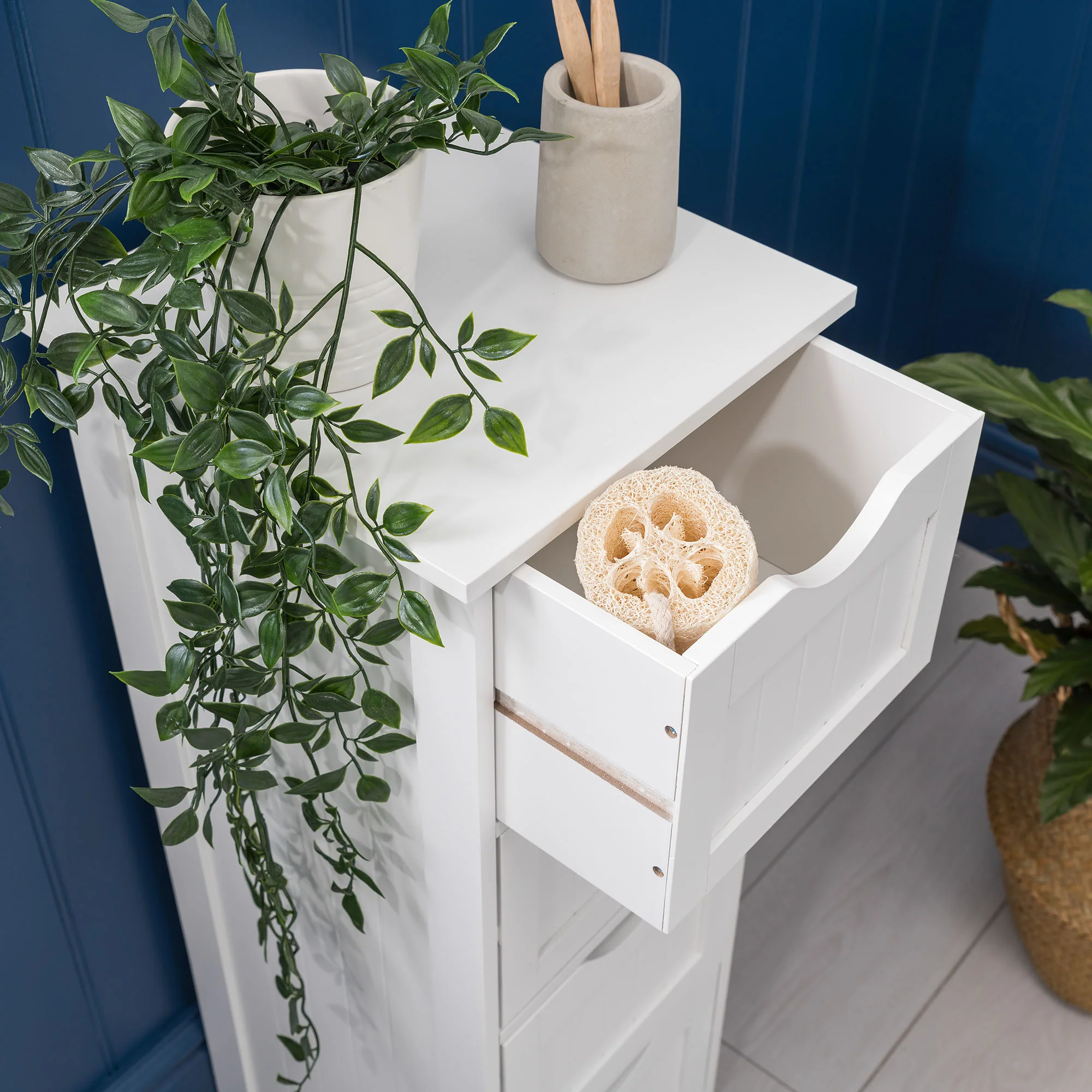Clovelly White Bathroom Drawer Unit - Image 3