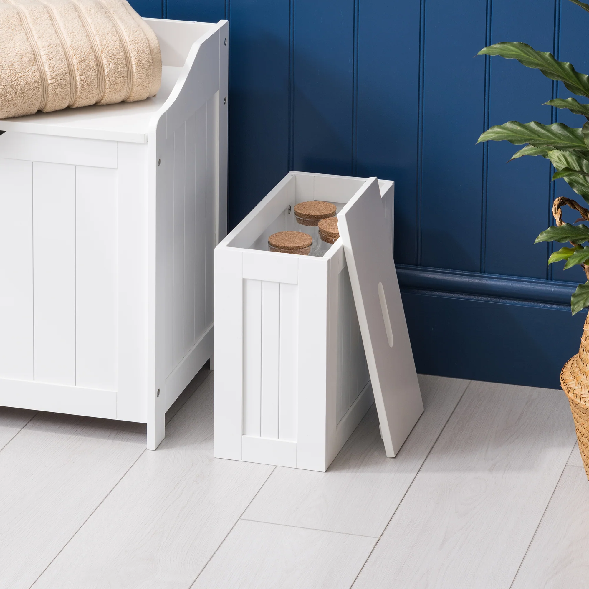 Clovelly White Bathroom Tidy Box - Image 2