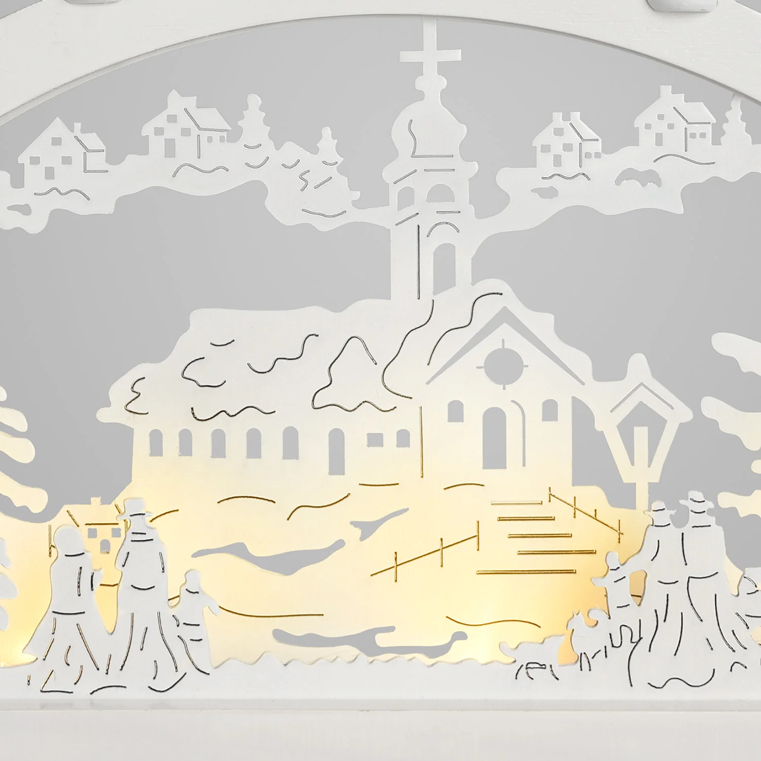 White Christmas Village Candle Arch - Image 3