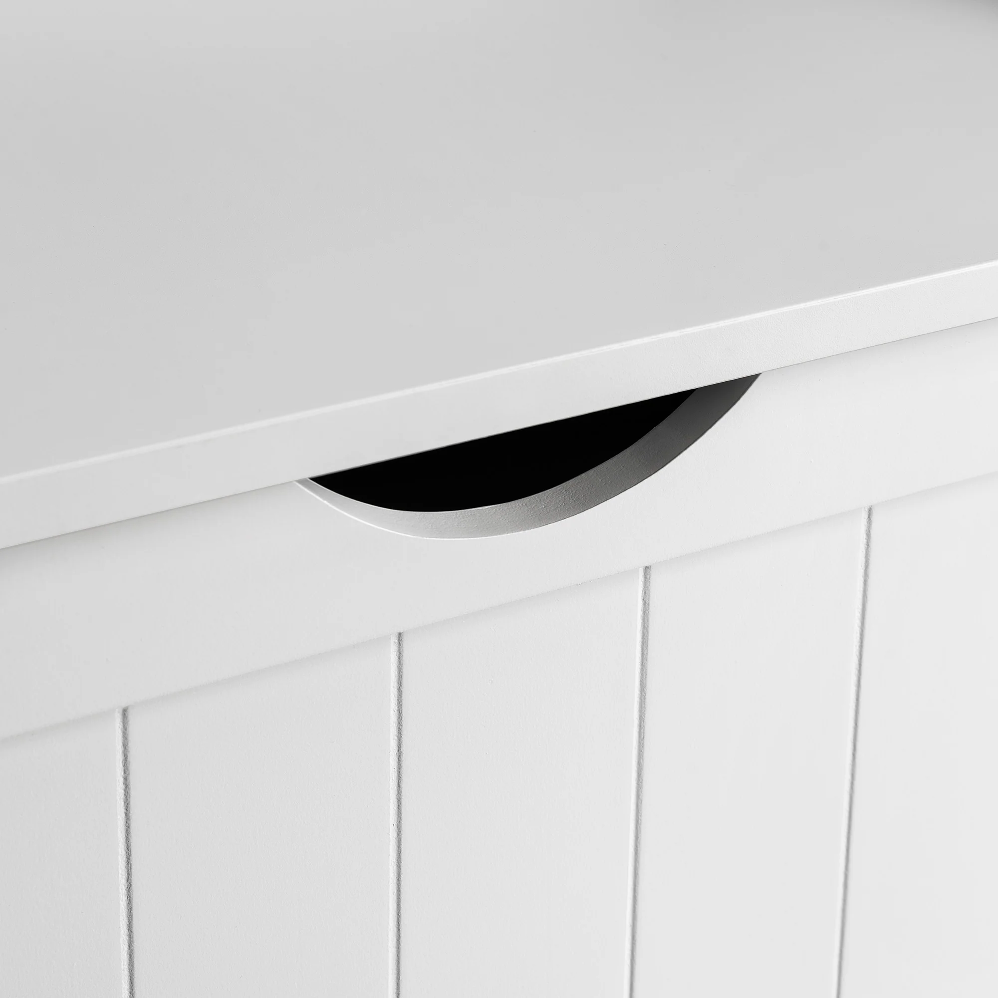 Clovelly White Laundry Box With Lid - Image 3