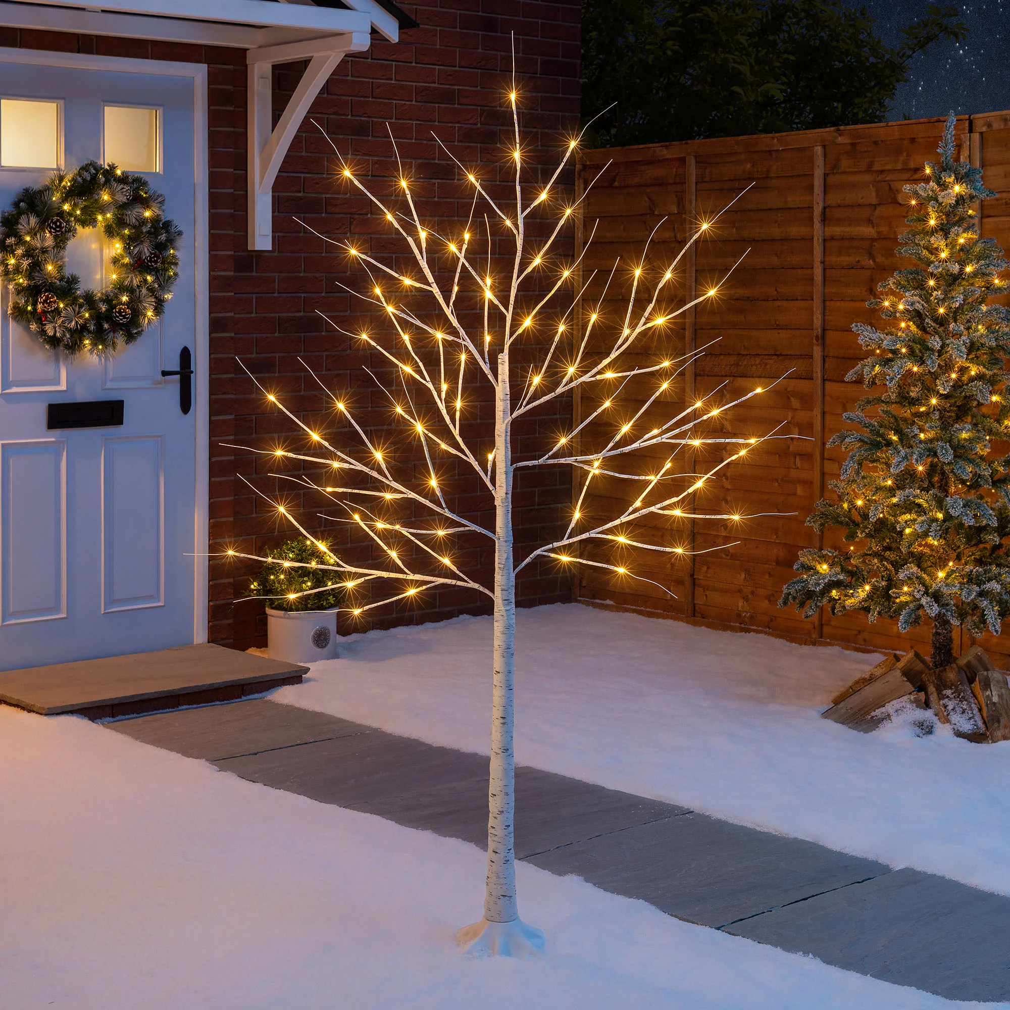 White LED Birch Tree - Image 3