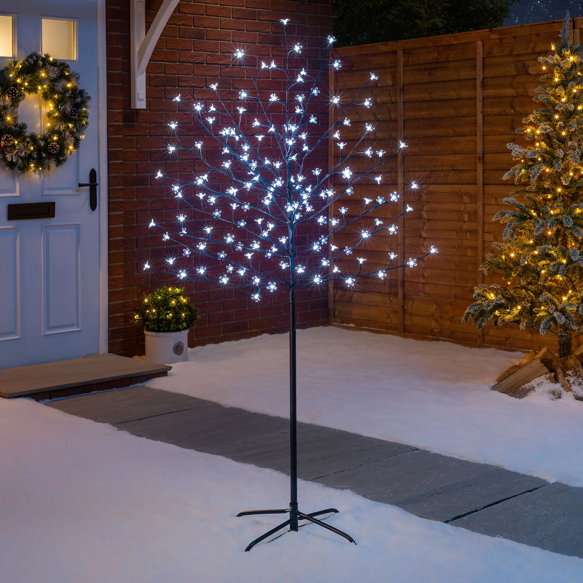 White LED Cherry Blossom Tree - Image 3