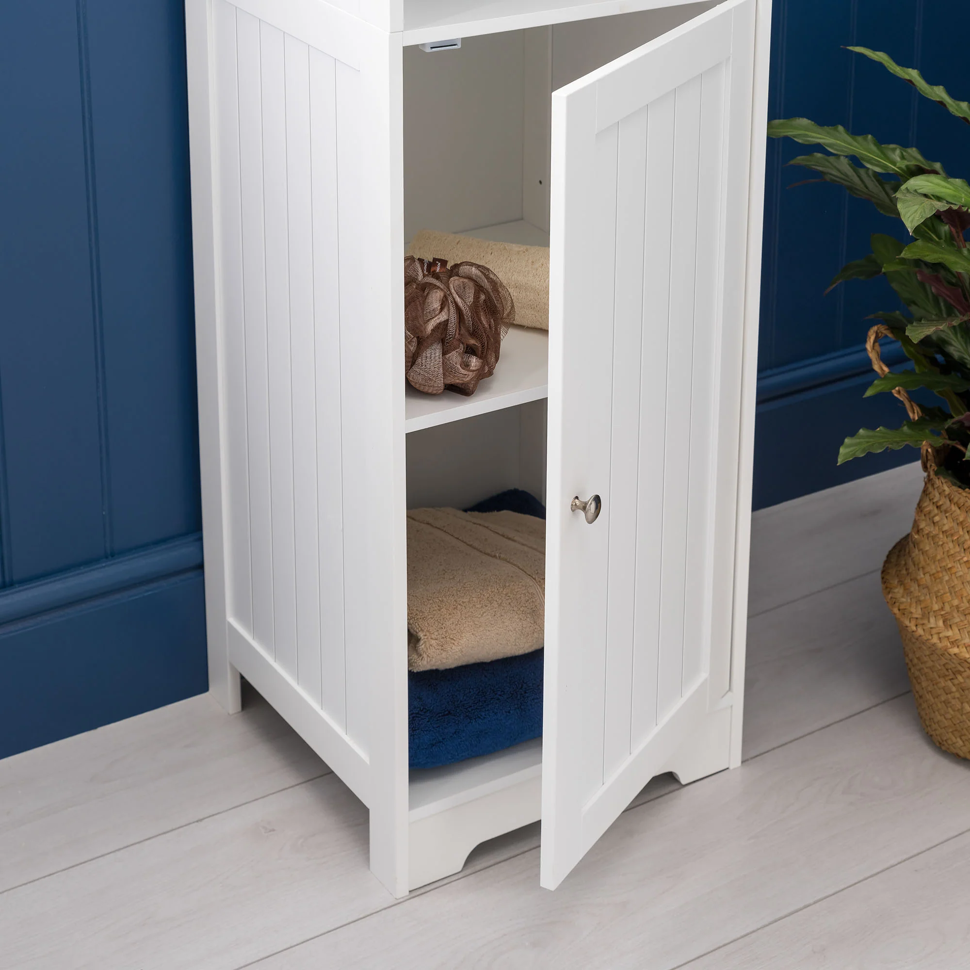 Clovelly White Tallboy Bathroom Cabinet - Image 3