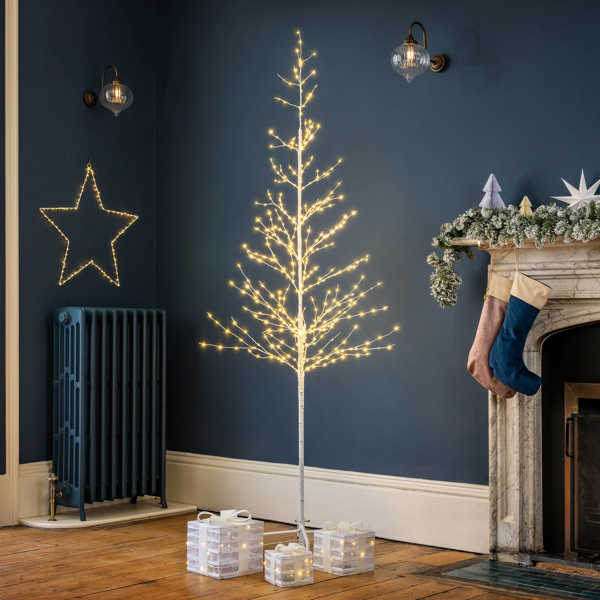 White Twig Tree With Lights - Image 7