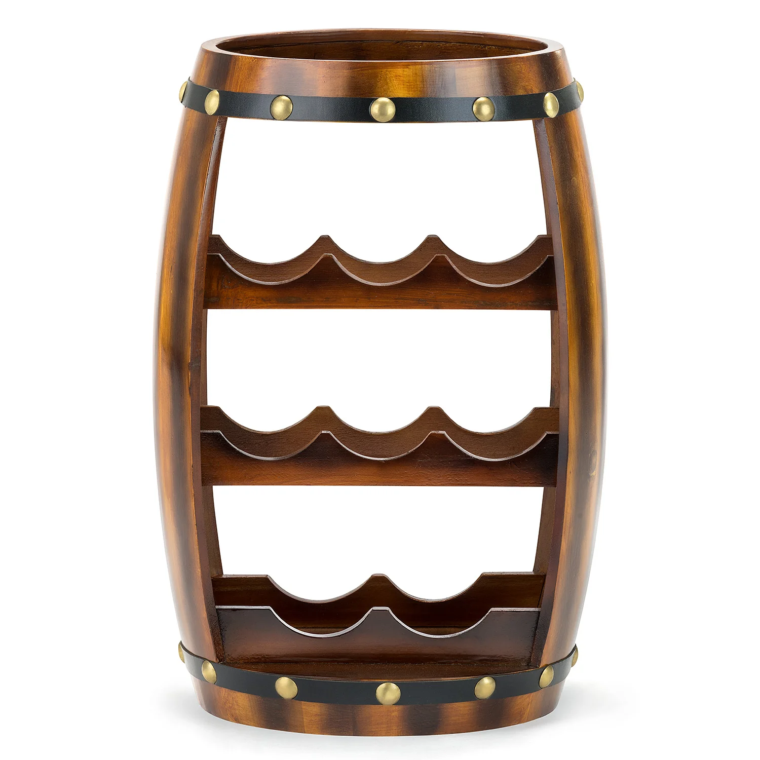 Wooden Barrel Wine Rack – 8 Bottle Capacity - Image 4